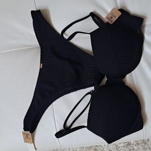 Pink two peirce swimsuit